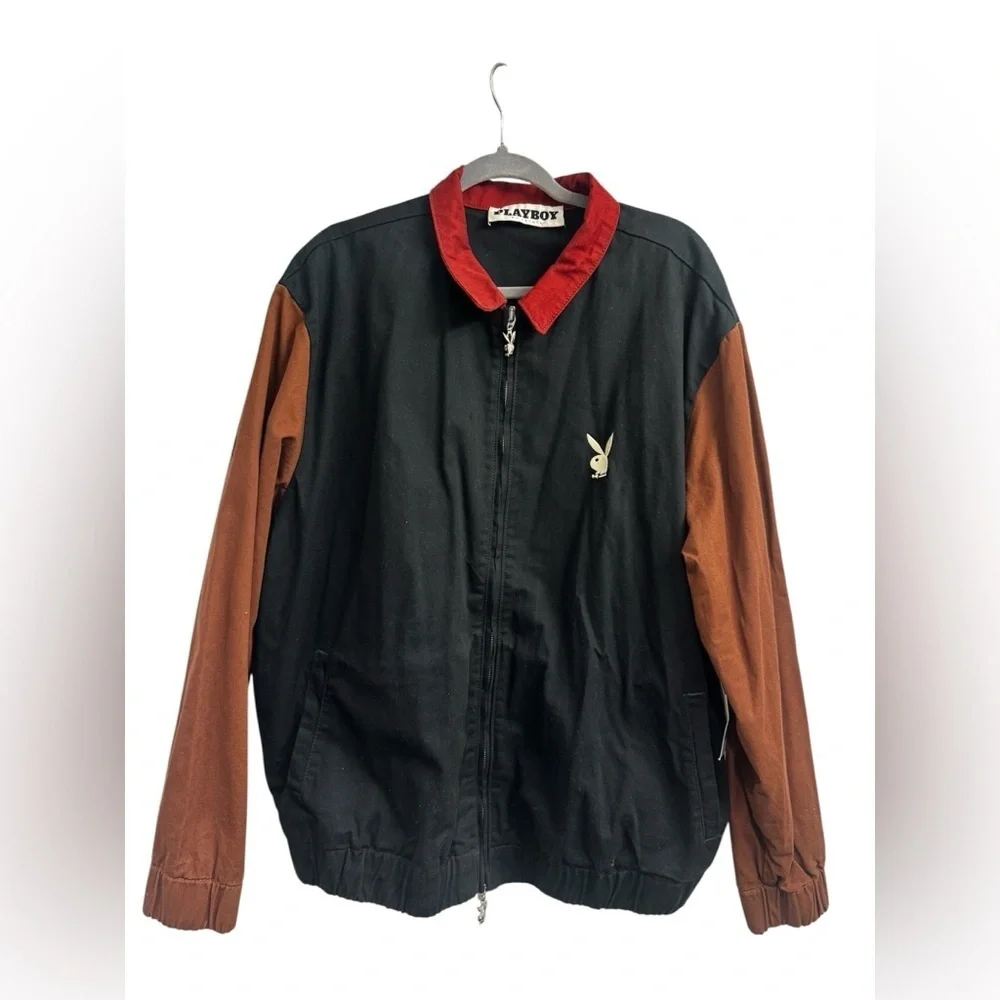 PLAYBOY Men's Black and Rust Jacket - Picture 3 of 8